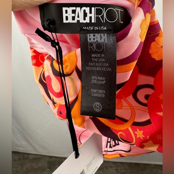 NWT Beach Riot Kirsten One-Piece‎ Swimsuit in Pink Multi Size Small - Picture 5 of 7